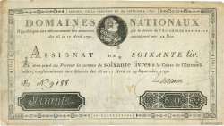 60 Livres FRANCE  1790 Ass.05a VF
