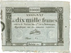 10000 Francs FRANKREICH  1795 Ass.52a VZ+