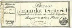 25 Francs sans série FRANCIA  1796 Ass.59a MBC
