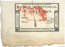 5 Francs Monval FRANKREICH  1796 Ass.63c VZ