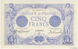 5 Francs BLEU FRANCIA  1915 F.02.33 q.AU