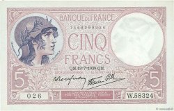 5 Francs FEMME CASQUÉE modifié FRANCIA  1939 F.04.01 SC