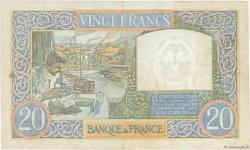 20 Francs TRAVAIL ET SCIENCE FRANCE  1940 F.12.05 VF+