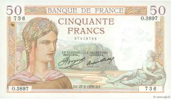 50 Francs CÉRÈS FRANCE  1936 F.17.22