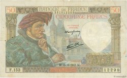 50 Francs JACQUES CŒUR FRANCIA  1941 F.19.17 MBC
