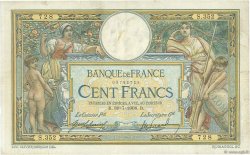 100 Francs LUC OLIVIER MERSON avec LOM FRANCIA  1908 F.22.01 BC+