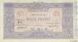 1000 Francs BLEU ET ROSE FRANCIA  1914 F.36.28 q.SPL