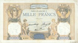 1000 Francs CÉRÈS ET MERCURE type modifié FRANCIA  1937 F.38.02 q.BB