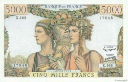 5000 Francs TERRE ET MER FRANCIA  1957 F.48.14 SC