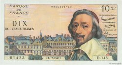 10 Nouveaux Francs RICHELIEU FRANCE  1960 F.57.12 XF+