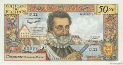 50 Nouveaux Francs HENRI IV FRANCE  1959 F.58.02