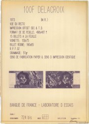 100 Francs DELACROIX FRANCE  1988 F.69E.01 XF