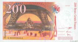 200 Francs EIFFEL Sans STRAP FRANCIA  1996 F.75f4.03 FDC