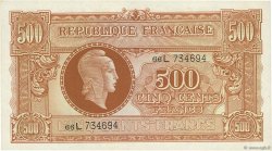 500 Francs MARIANNE FRANCE  1945 VF.11.01 XF - AU