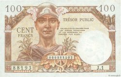 100 Francs TRÉSOR PUBLIC FRANKREICH  1955 VF.34.01 fVZ