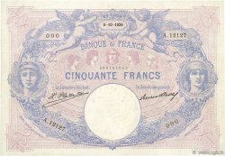 50 Francs BLEU ET ROSE FRANCE  1926 F.14.39 VF-