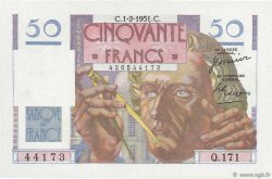 50 Francs LE VERRIER FRANCE  1951 F.20.17 AU