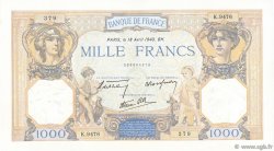 1000 Francs CÉRÈS ET MERCURE type modifié FRANCIA  1940 F.38.46 q.FDC