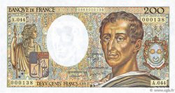 200 Francs MONTESQUIEU FRANKREICH  1987 F.70.07