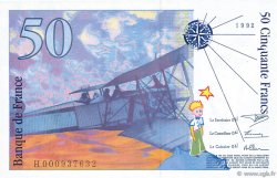 50 Francs SAINT-EXUPÉRY FRANKREICH  1992 F.72.01aH fST