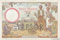 1000 Francs Algérie FRANCIA  1943 VF.10.01 MBC