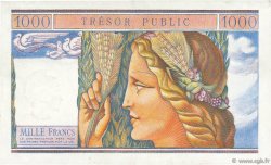 1000 Francs TRÉSOR PUBLIC FRANCE  1955 VF.35.01 XF+