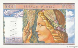 1000 Francs TRÉSOR PUBLIC FRANKREICH  1955 VF.35.00Ed ST