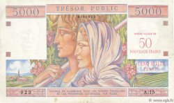 50NF sur 5000 Francs TRÉSOR PUBLIC FRANKREICH  1960 VF.39.01 fSS