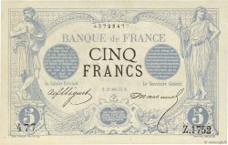 5 Francs NOIR FRANKREICH  1873 F.01.14