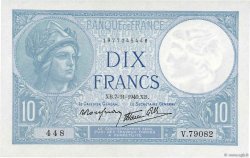 10 Francs MINERVE modifié FRANCIA  1940 F.07.19 AU