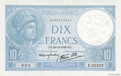 10 Francs MINERVE modifié FRANCIA  1940 F.07.25 EBC+