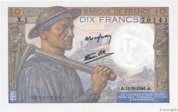 10 Francs MINEUR FRANKREICH  1941 F.08.01 ST