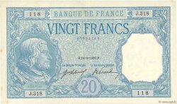 20 Francs BAYARD FRANCE  1916 F.11.01 AU-