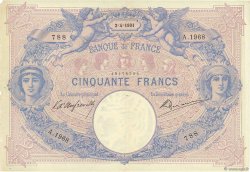 50 Francs BLEU ET ROSE FRANCE  1901 F.14.13 VF-