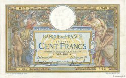 100 Francs LUC OLIVIER MERSON sans LOM FRANCE  1909 F.23.01 VF
