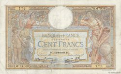 100 Francs LUC OLIVIER MERSON type modifié FRANCE  1939 F.25.49 TTB