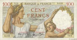 100 Francs SULLY FRANCIA  1939 F.26.02 MBC