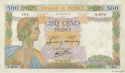 500 Francs LA PAIX FRANCIA  1944 F.32.46 BB to SPL