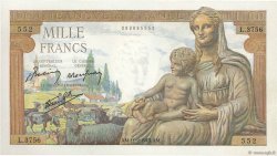 1000 Francs DÉESSE DÉMÉTER FRANCE  1943 F.40.18 UNC