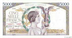 5000 Francs VICTOIRE modifié, taille douce FRANCE  1938 F.45.01 SPL