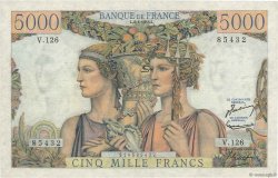 5000 Francs TERRE ET MER FRANCE  1953 F.48.08