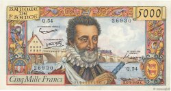 5000 Francs HENRI IV FRANCIA  1958 F.49.06 SC+