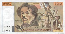 100 Francs DELACROIX modifié FRANCE  1987 F.69.11 SPL