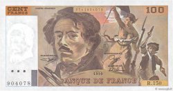 100 Francs DELACROIX imprimé en continu FRANKREICH  1990 F.69bis.02a ST