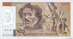 100 Francs DELACROIX imprimé en continu FRANKREICH  1991 F.69bis.04a ST