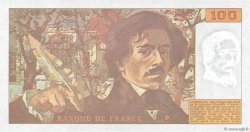 100 Francs DELACROIX imprimé en continu FRANCE  1991 F.69bis.04c AU+