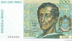 200 Francs MONTESQUIEU adapté FRANKREICH  1987 NE.1987.03b ST
