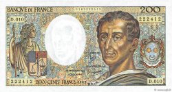 200 Francs MONTESQUIEU FRANCE  1982 F.70.02 XF+