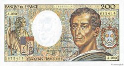 200 Francs MONTESQUIEU FRANCE  1991 F.70.11 UNC