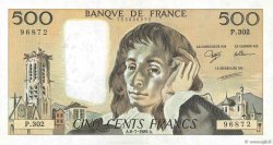 500 Francs PASCAL FRANKREICH  1989 F.71.42 fST+